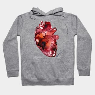 Anatomical Heart Watercolor Hoodie